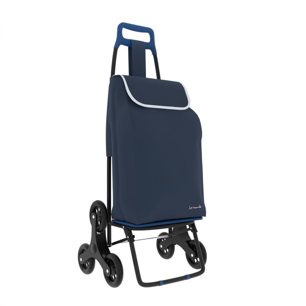 TEMU Leonardo - trolley per , carrello per con Tre Ruote Girevoli Saliscale , Trolley Portaspesa con chiusura a strappo , borsa Rimovibile.