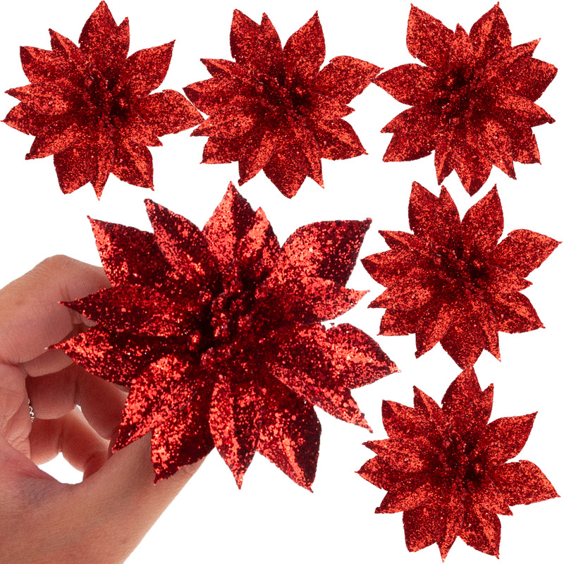 Red Brocade Flowers Christmas Decoration Wreath