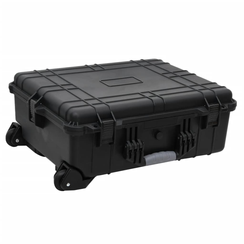 Flight Case With Wheels Transport Case Camera Case Protective Case Universal Case Storage Case Black 63x50x23cm Pp