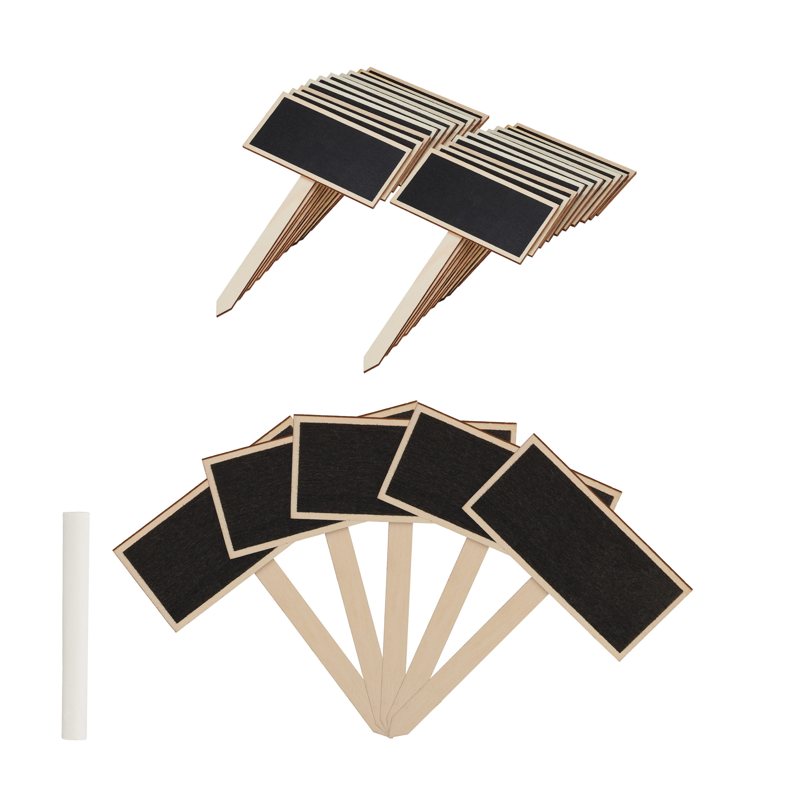 24x Plant Stakes In Natural Finish
