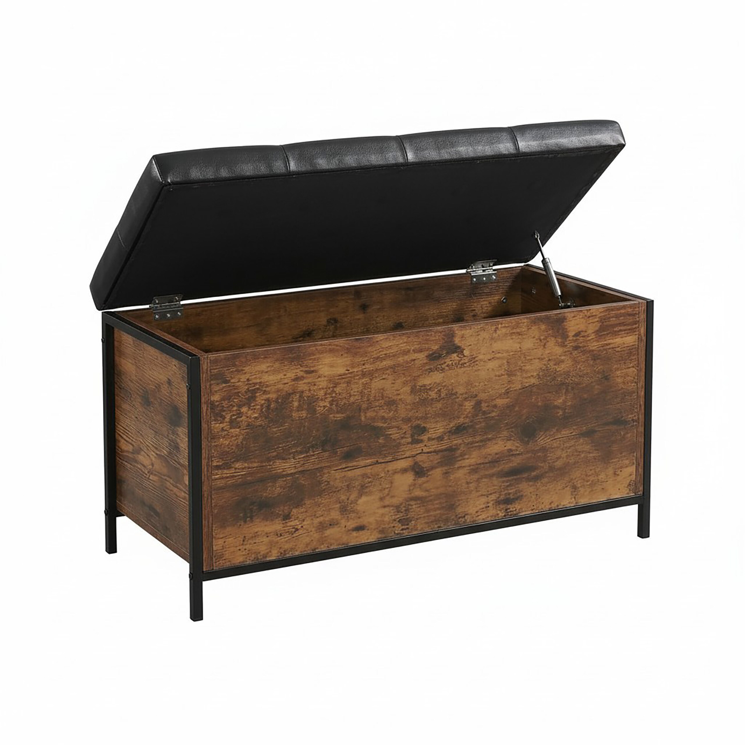 Image of Bench In Dark Brown/black - (w)80 X (h)50 X (d)40 Cm