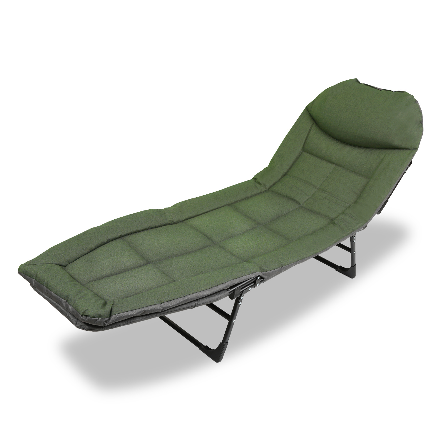 TEMU Cama de camping plegable acolchada, cama de camping interior para jardín al , con bolsa de almacenamiento