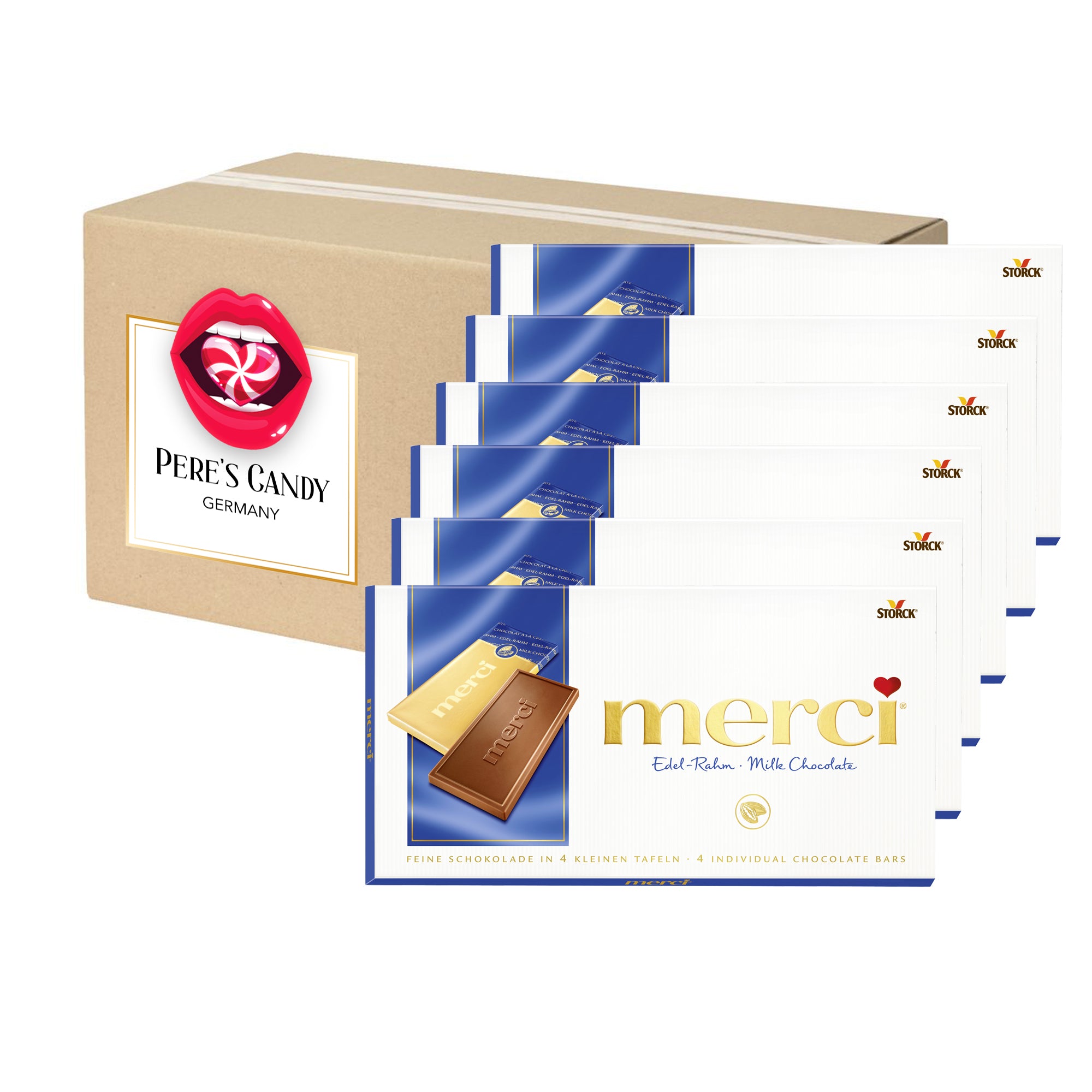 Thank You Table Chocolate Fine Cream 5x100g - Individually Wrapped Mini Tablets Of Fine Cream Chocolate 500g