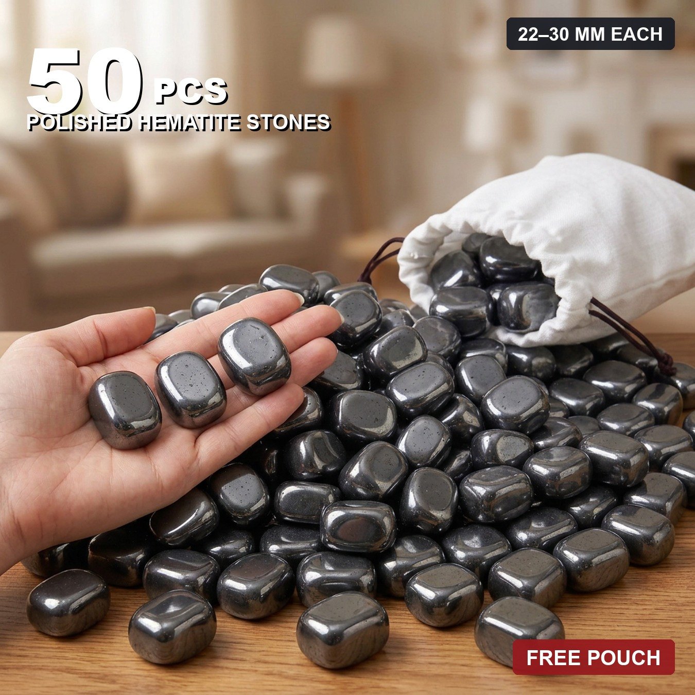 Image of Attractive Stones 50pcs + Pouch + Fifty Stones