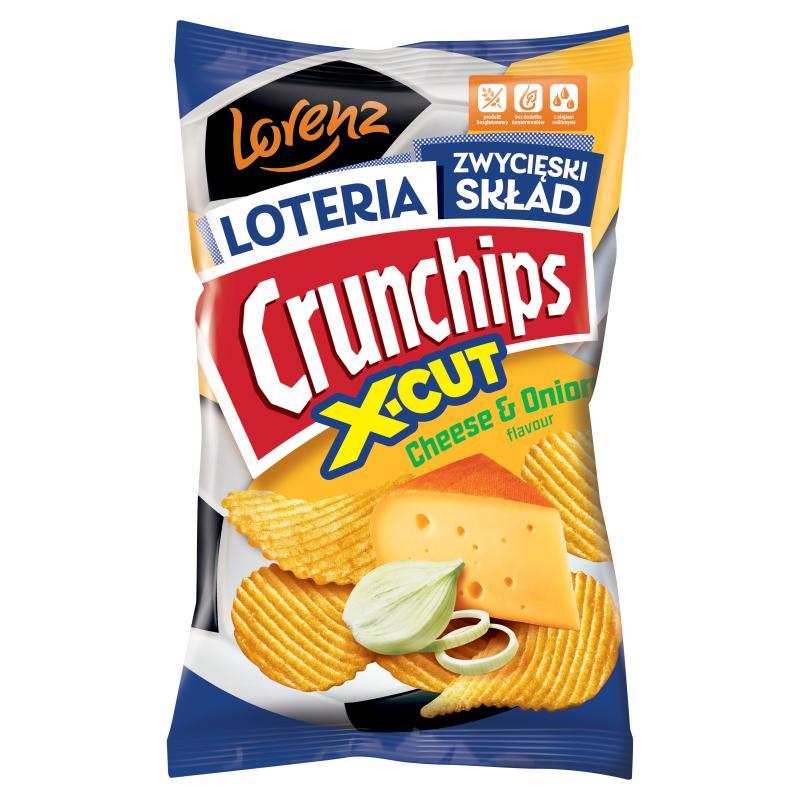 Crunchips X-cut Potato Chips With Cheese And Onion Flavor 130 G