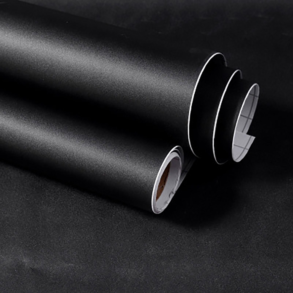 TEMU 61x500cm Peel And Stick Wallpaper Matte Black Contact Paper Self-adhesive And Removable Waterproof Contact Paper For Cabinets Countertops Wall