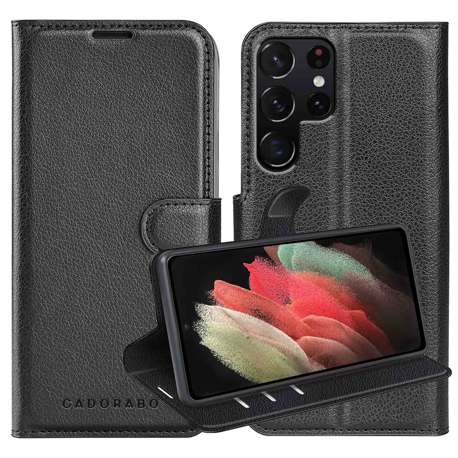 Compatible For Protective Cover With Magnetic Closure, Stand Function And Card Slot Flip Case Cover Case Phone Case Book Bag