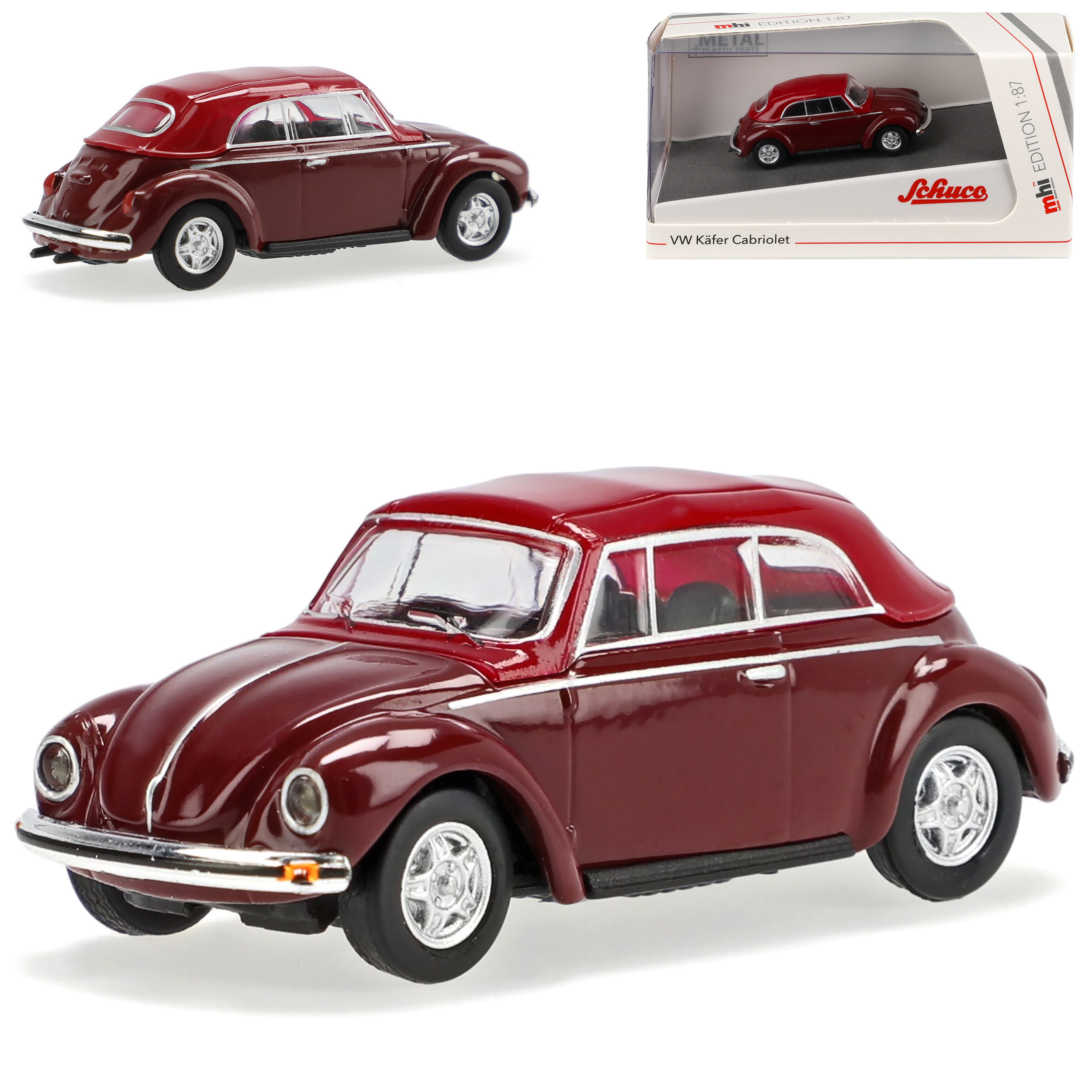 Vw Convertible With Roof H0 1/87 Schuco Model Car