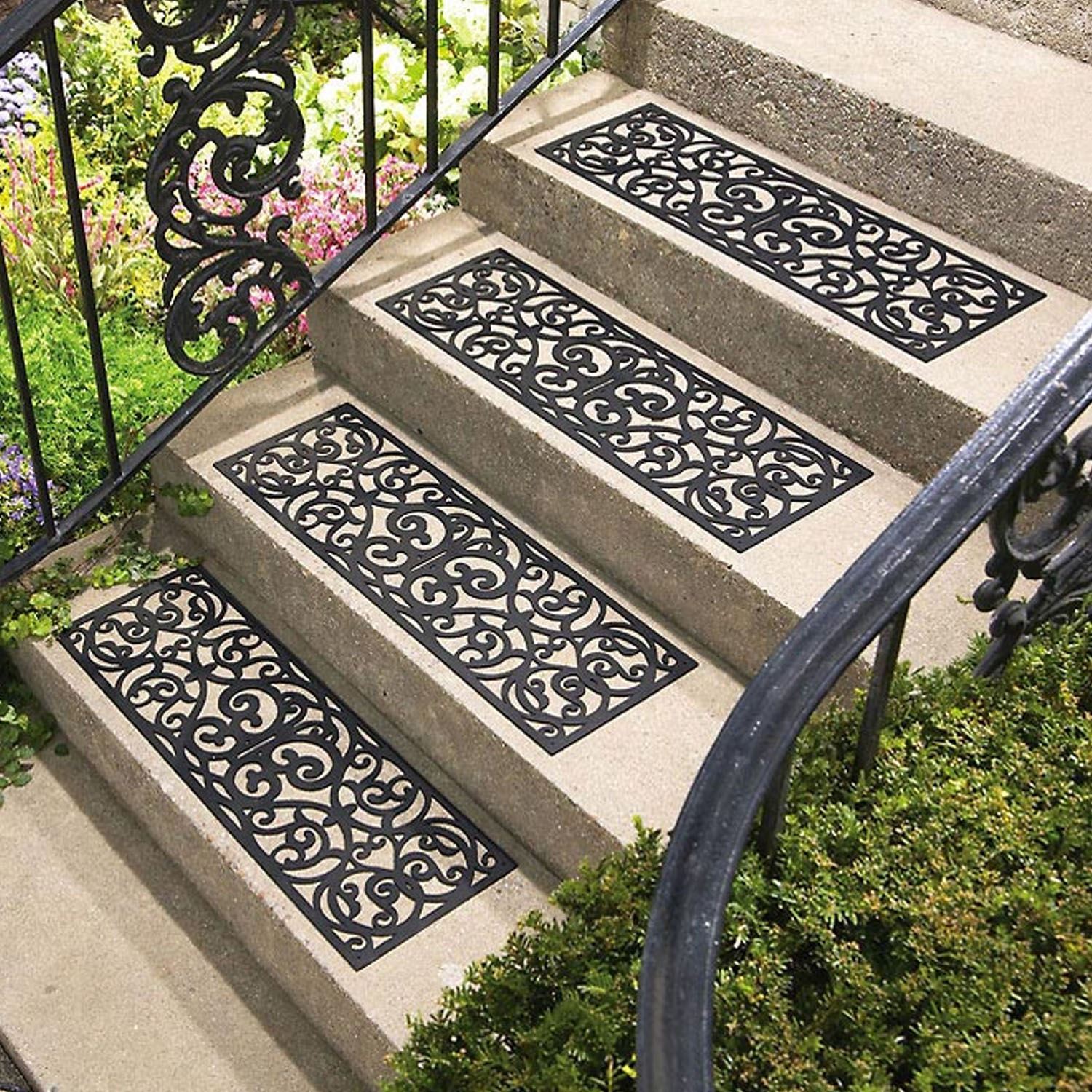 TEMU Durable Anti-slip Stair Tread Mat | Heavy-duty Rubber Safety Step Pad | Washable For Indoors Or Outdoor Steps