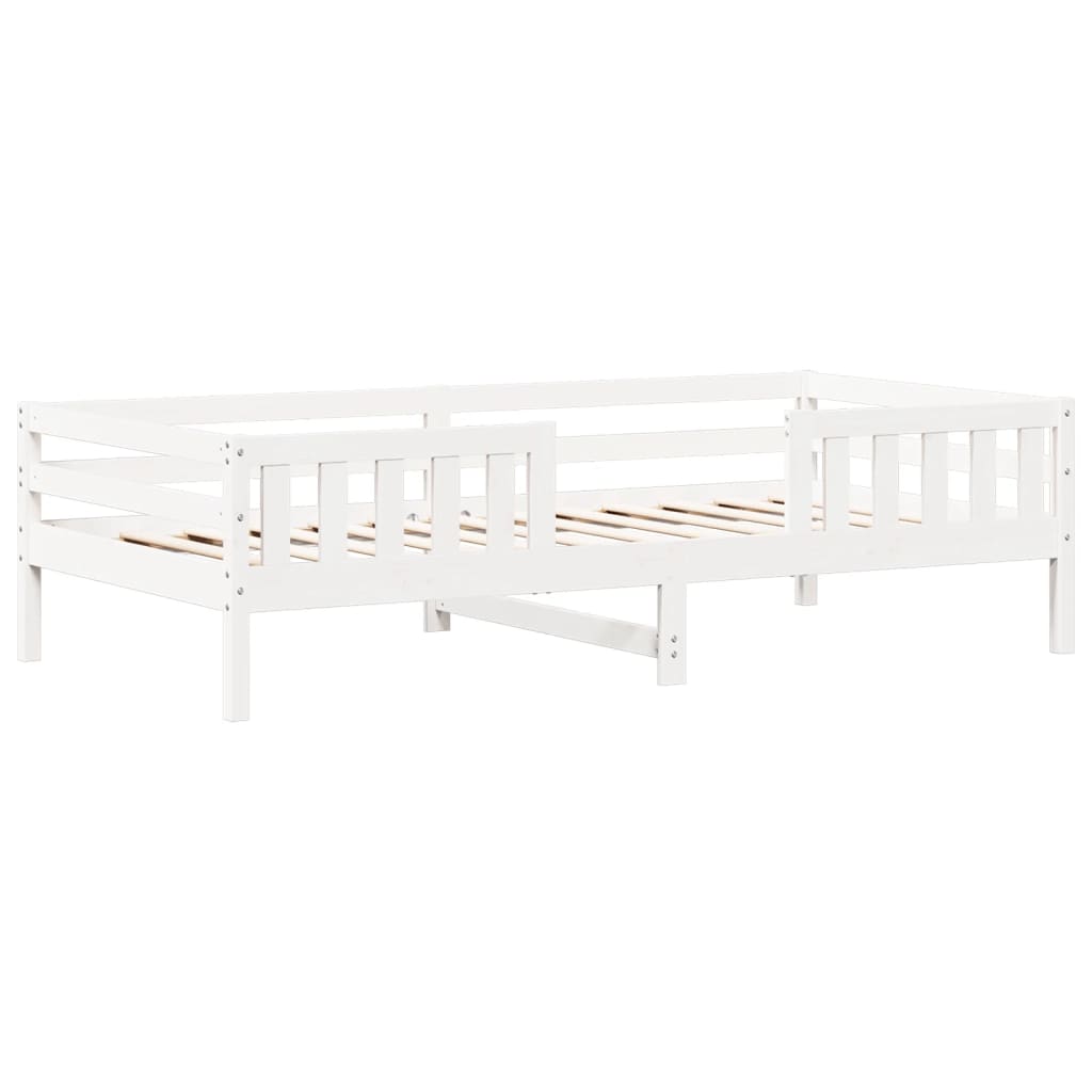 Furniture set, Bed and Bench Set with Roof without Mattress White 80x200 cm