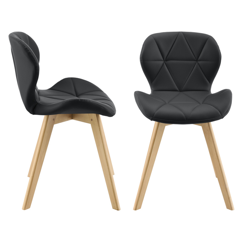 Image of Dining Chair Älmhult 2pcs Set 81x57 Cm Artificial Leather Chairs Living Room Chair Kitchen Chair In Colors