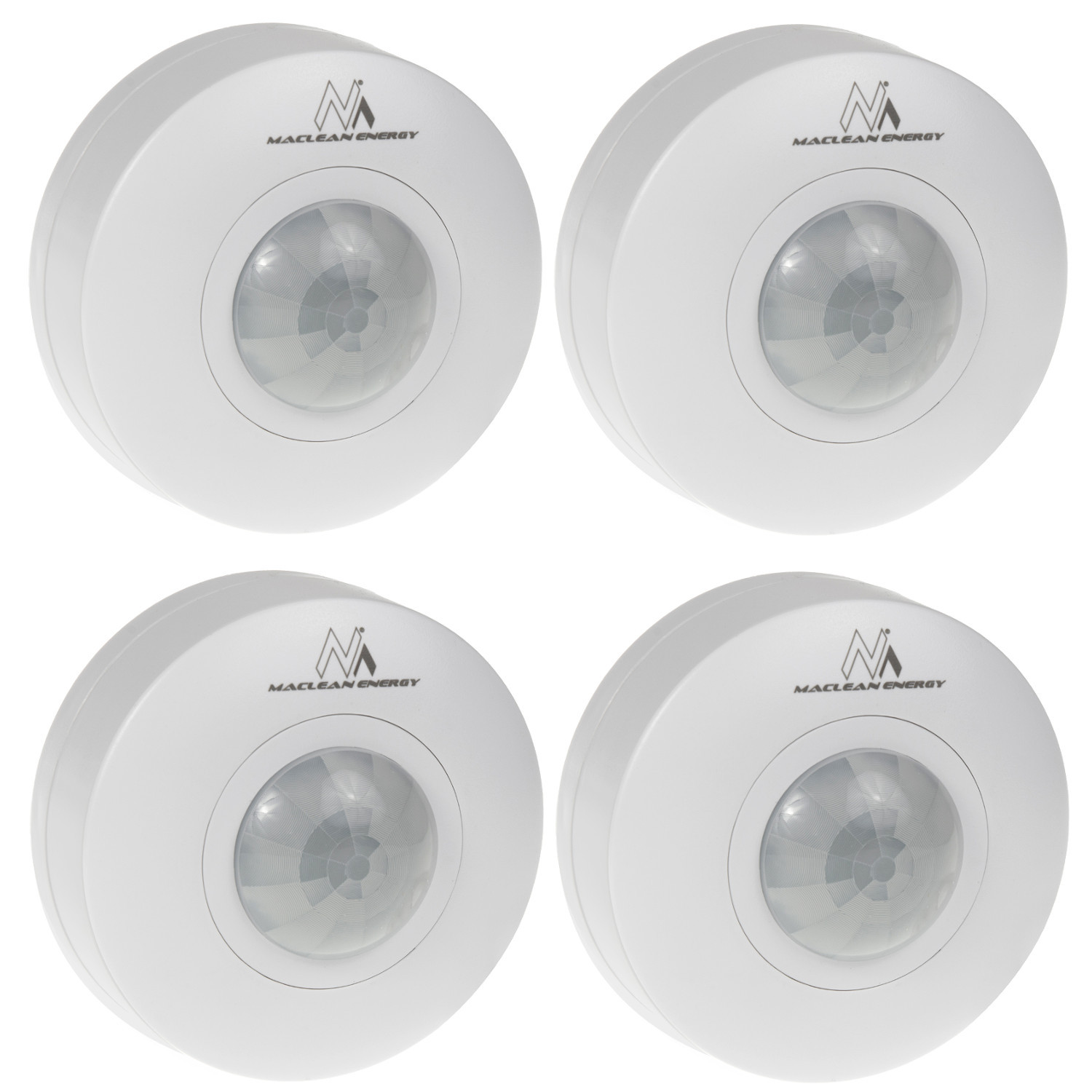 Maclean Pir Motion Sensor, 4-pack, Ceiling Mount, 6m Range, 1200w Load Capacity