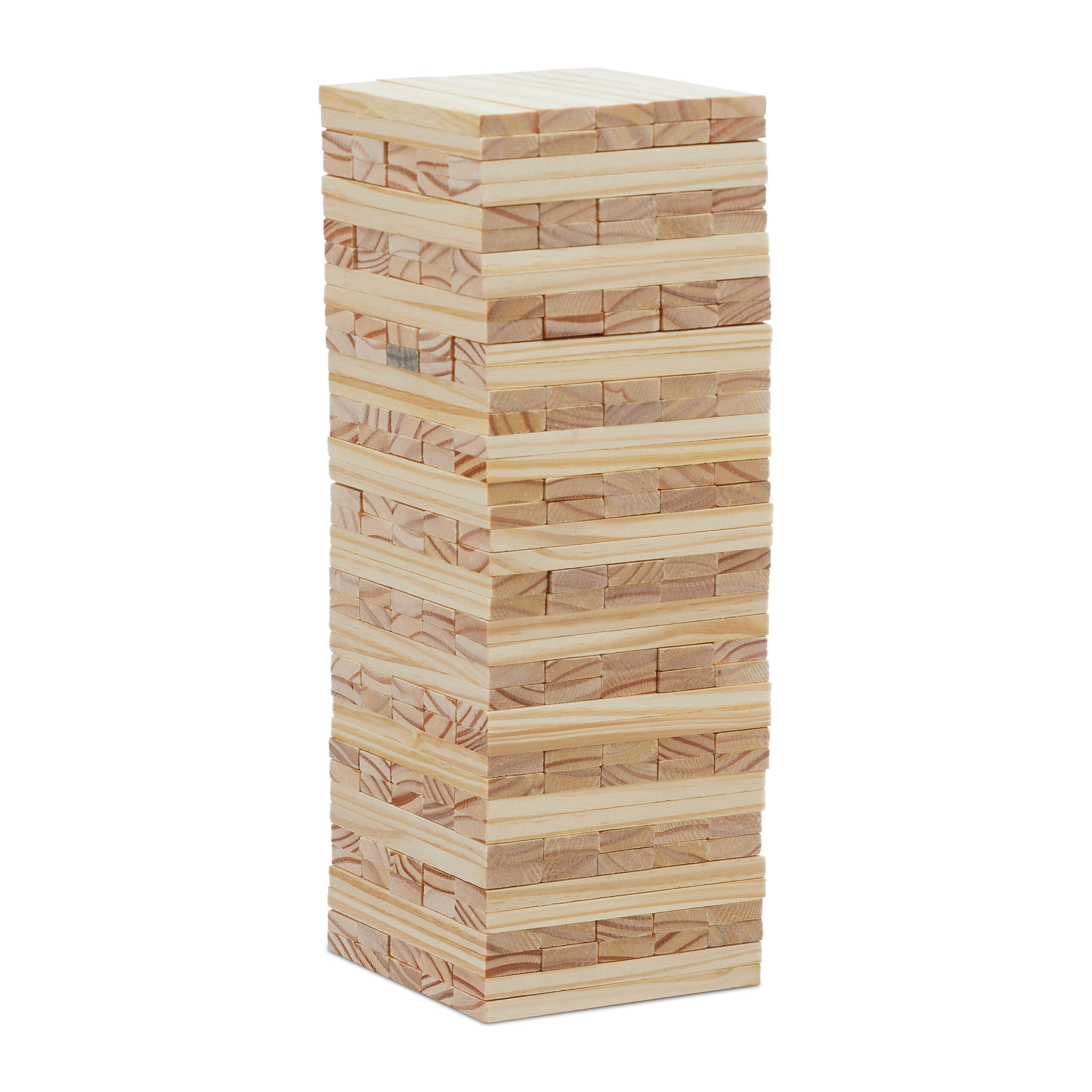 Image of Wobble Tower Xl, 200-piece Set, Pine Wood, 32 X 12 X 12 Cm, Natural, Stacking Game For Kids And Adults, For Living Room, Garden, Parties, And , Skill Game, Wooden Building Blocks, Relaxdays