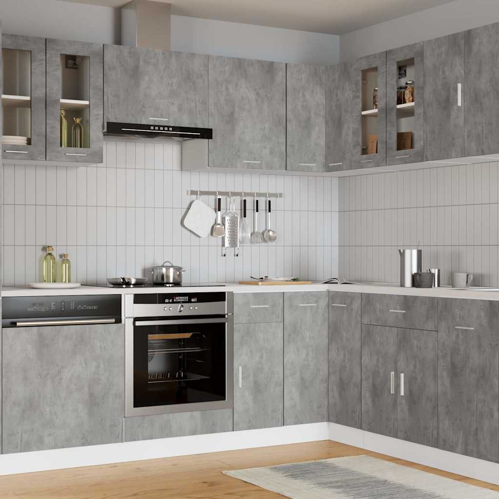 Image of Hanging Cabinet, 60x31x60 Cm, Concrete Grey, Wood Composite, Wall Shelf, Storage, Home Organizer