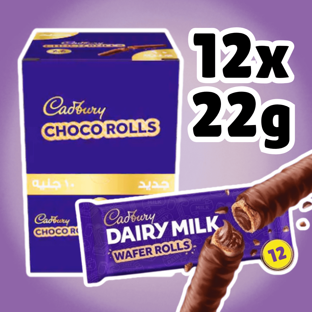 Image of 12x Cadbury Choco Rolls Crispy Chocolate Rolls, 12 X 22g
