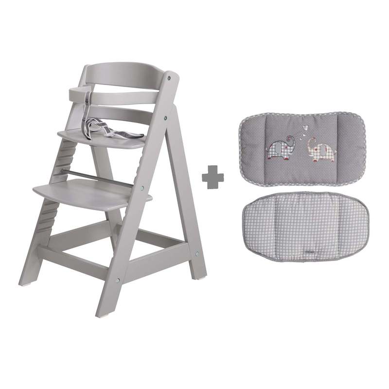 Image of Roba 'sit Up Iii' Convertible High Chair, Adjustable From Baby To Youth Chair, Taupe, With Seat Reducer