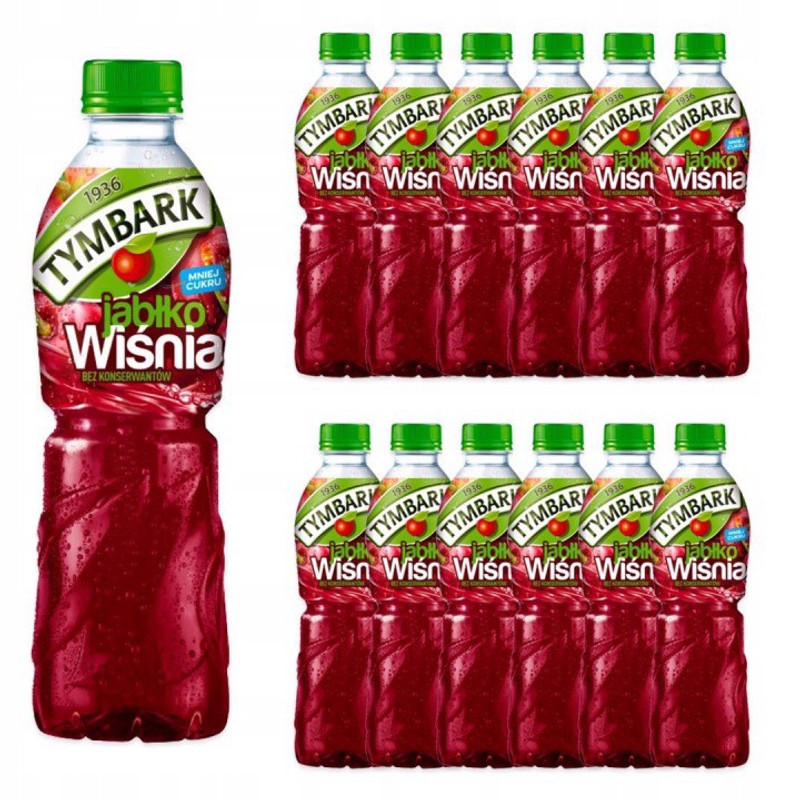 Image of Tymbark Fruit Drink Cherry 500 Ml X 12 Pieces
