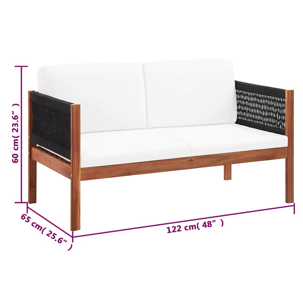 Acacia Wood Solid Garden Furniture 4pcs Garden Set Seating Set Lounge Set Garden Sofa Table