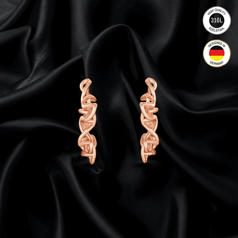 Earrings For Women - Rose-golden Colored - Stud Earrings - Waterproof