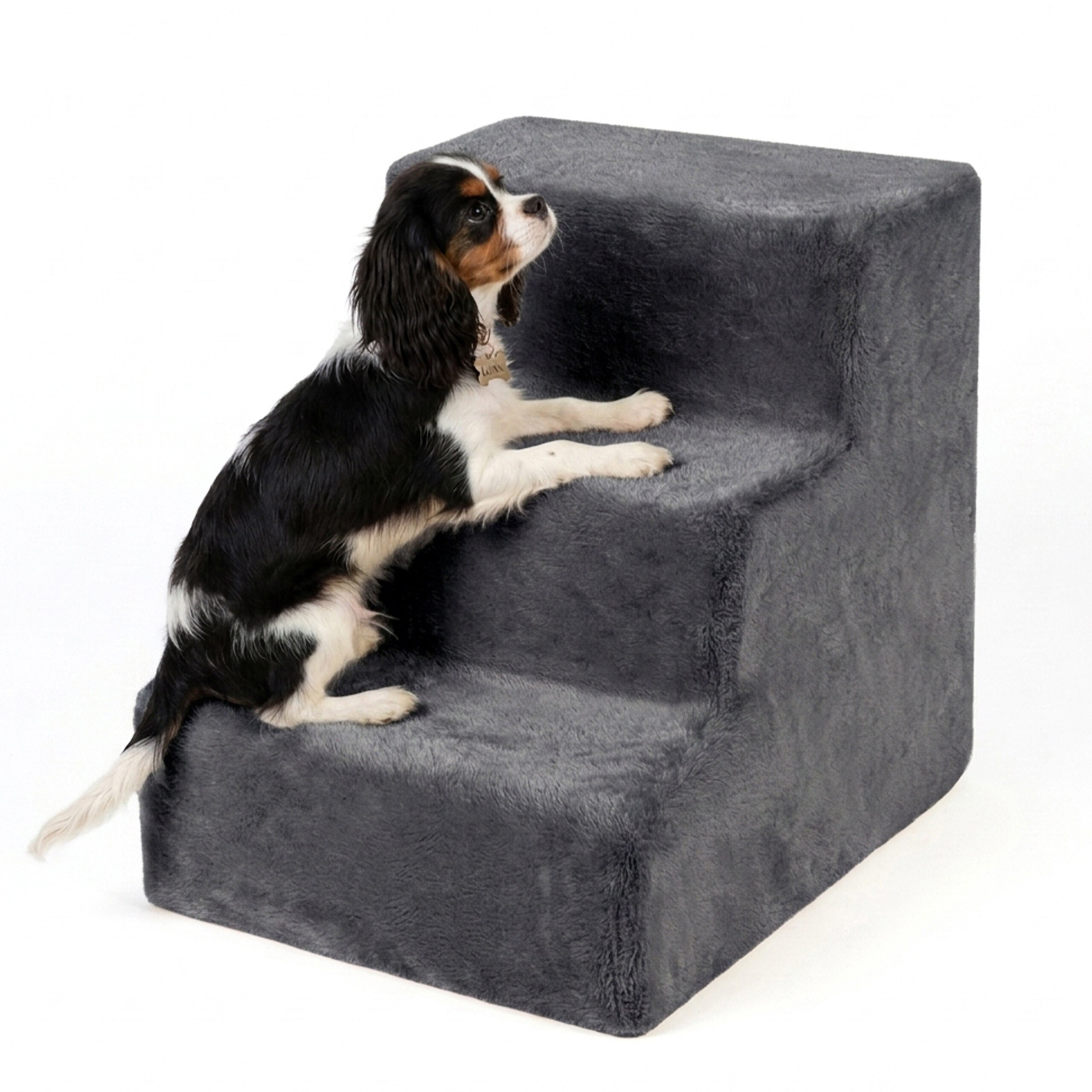 Dog Stairs In Gray - (w)35 X (h) X (d)