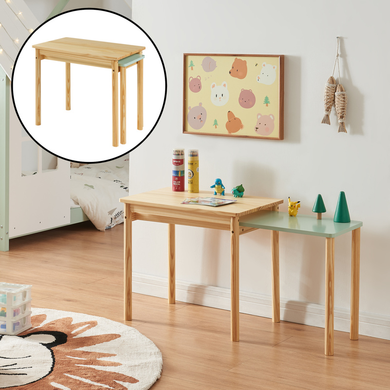 Image of Expandable Children's Table Skellefteå Kids Desk 60x38x52 Cm Pine Wood + Mdf