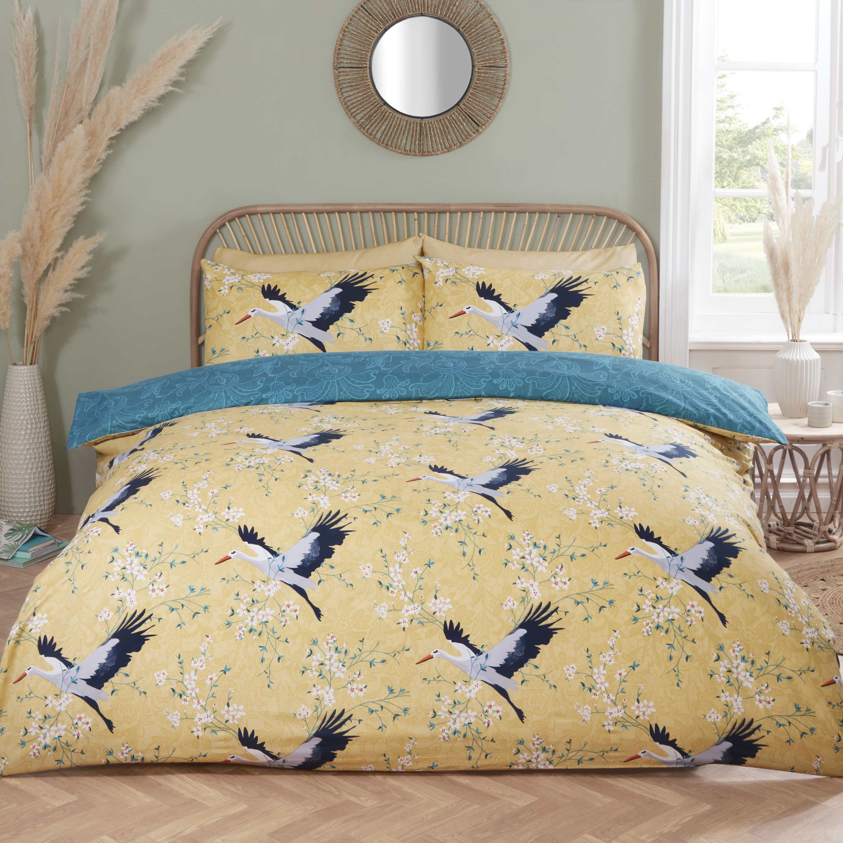 TEMU Home Microfibre Reversible Duvet Cover Set With Pillowcase