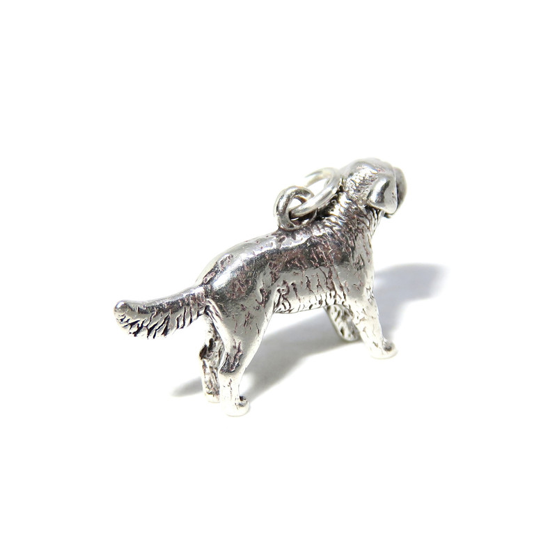 925 Sterling Silver Dog Charm, Pet Lovers Gift