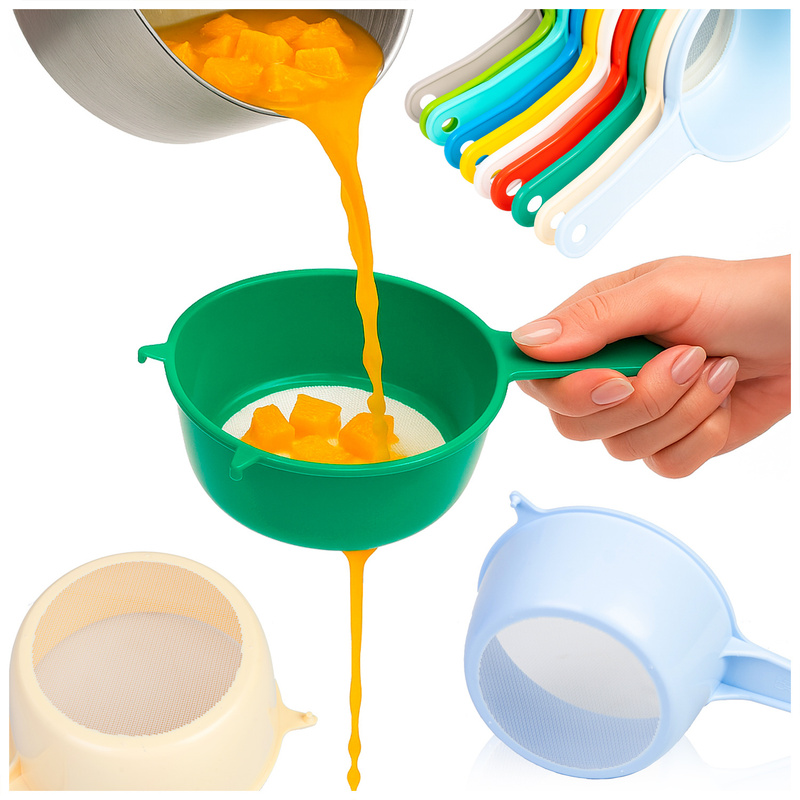 Image of Kitchen Sieve For Sifting Flour, Straining Juices, And Soups - Deep With A Diameter - Dense Mesh Ensures Filtration Of Liquids And Fine Particles
