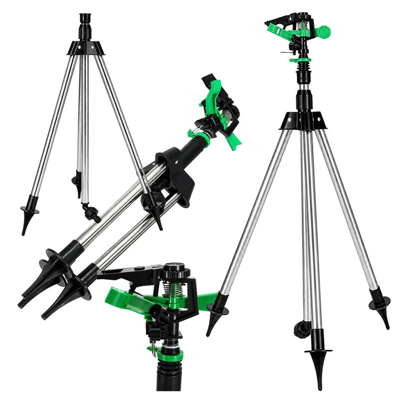 Image of Three- Garden Sprinkler 90 Cm Rotary For Watering Lawn Vegetable Garden Bed And Garden Range Up To Abs Stainless Steel For Garden Hose