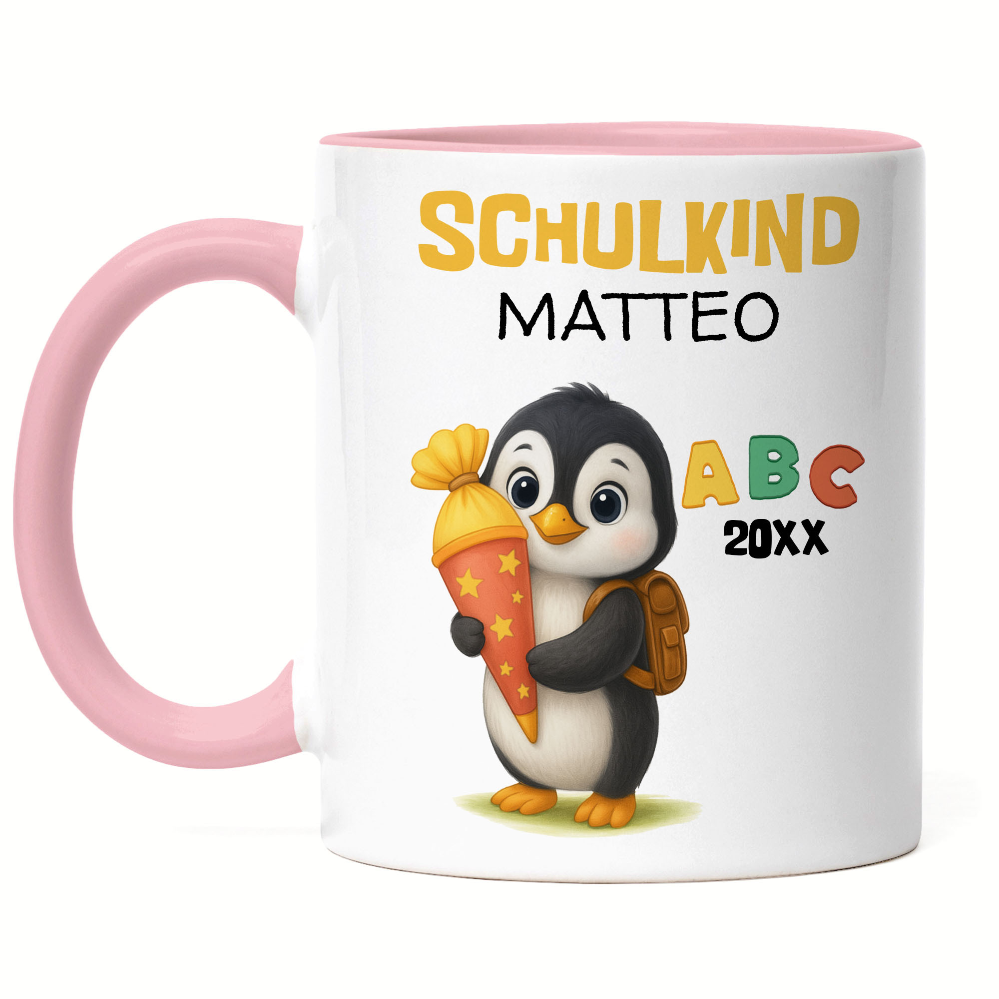 School Kid 2026 Personalized Penguin Mug, Small Gift For First Day Of School, , School With Name & Penguin For First Graders - Ceramic Cup