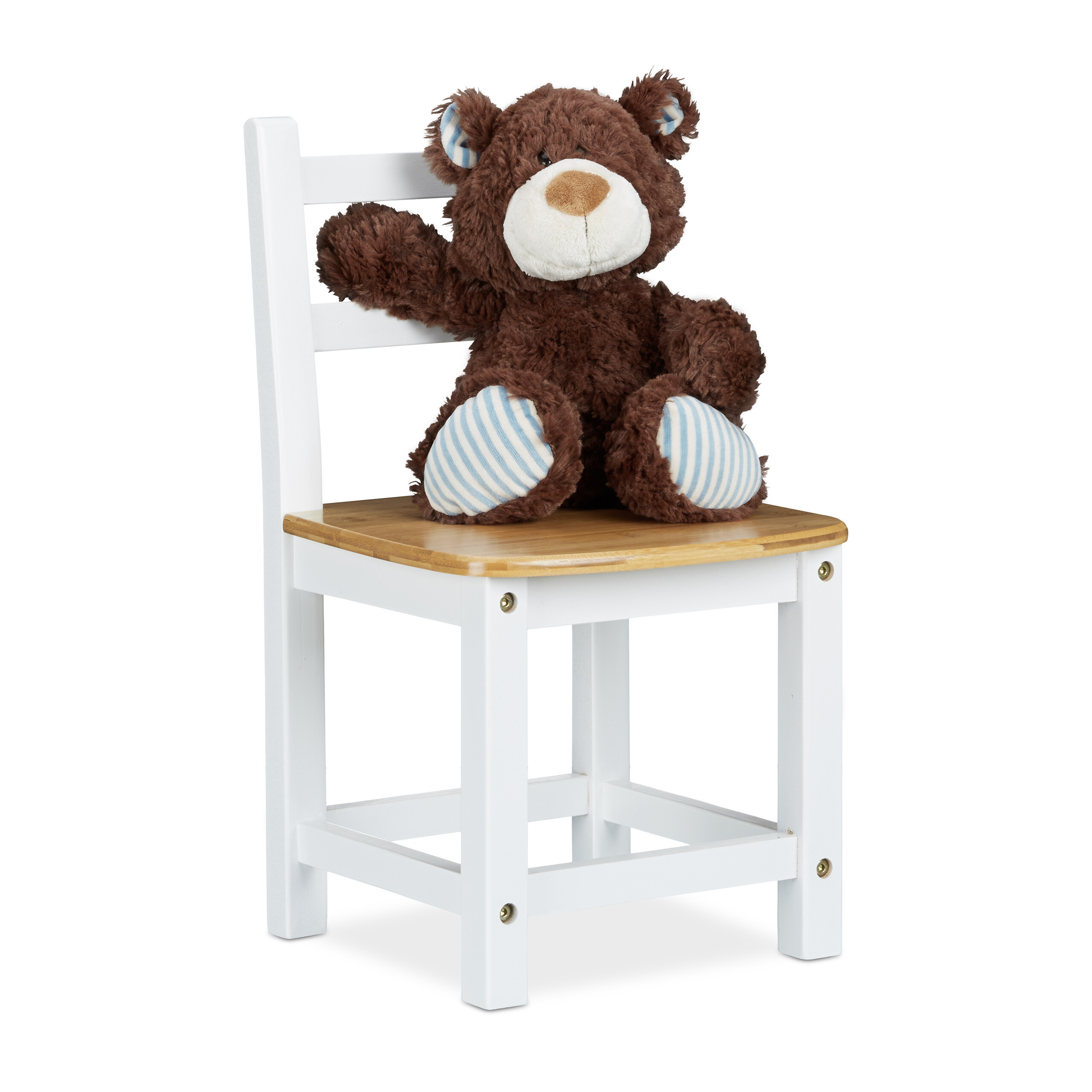 TEMU Rustic White Chair For Children