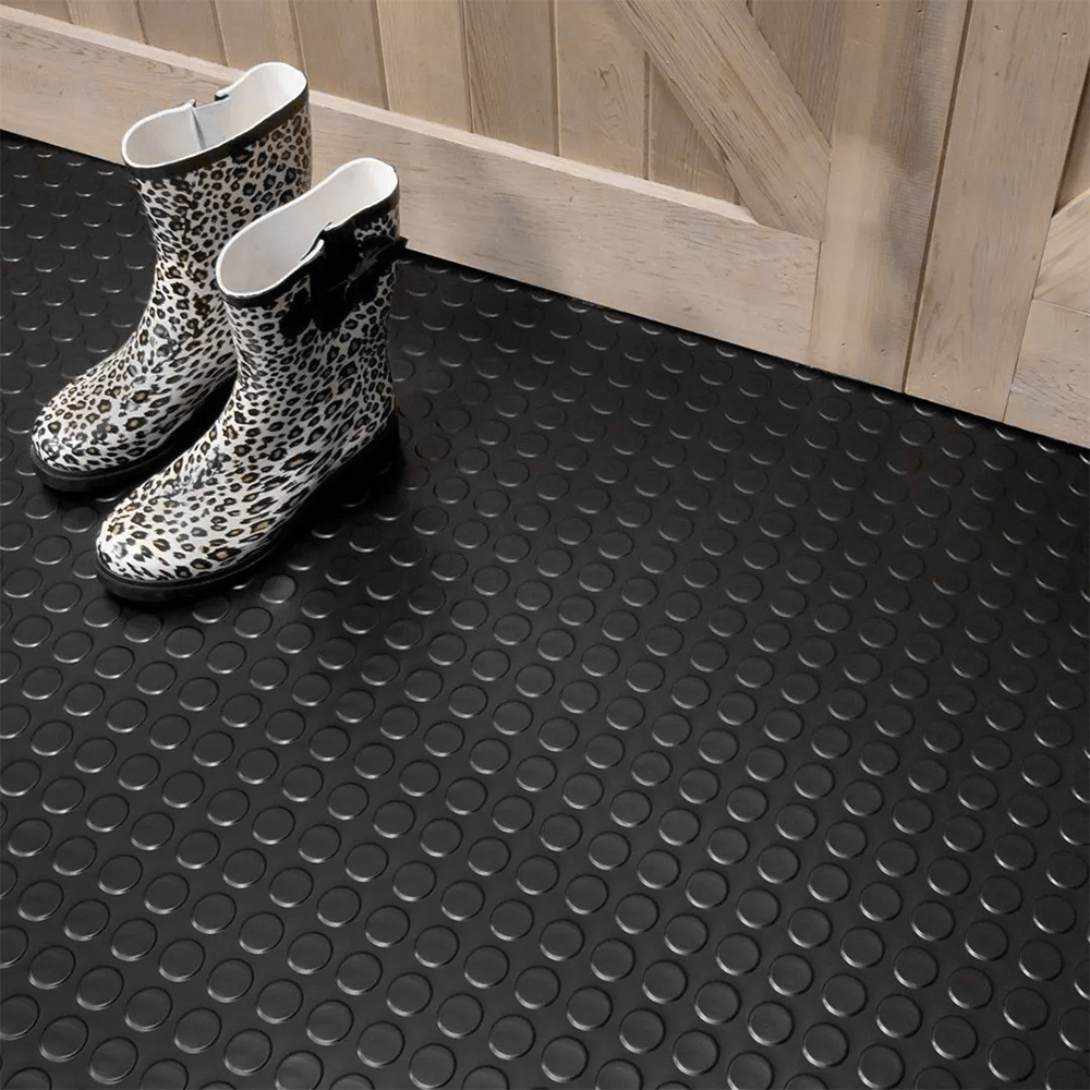3mm Thick Rubber Anti-Slip Mat, Round Dot Pattern