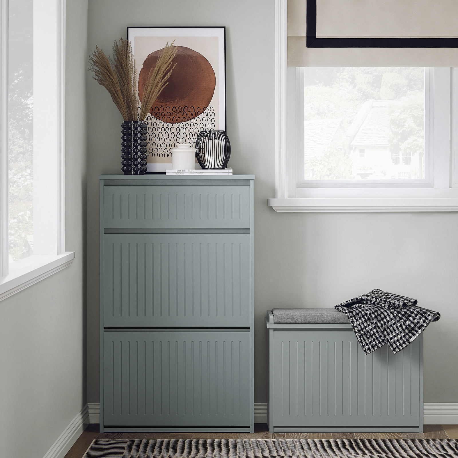 Image of Sobuy Shoe Cabinet Fsr165-hg