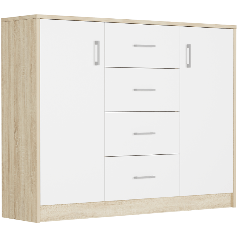 TEMU Modern Tv Stand With Drawers And Cabinets Modern U1 110x35x85 Cm, Elegant Tv Cabinet For Living Room And Bedroom, , Solid Construction Made Of