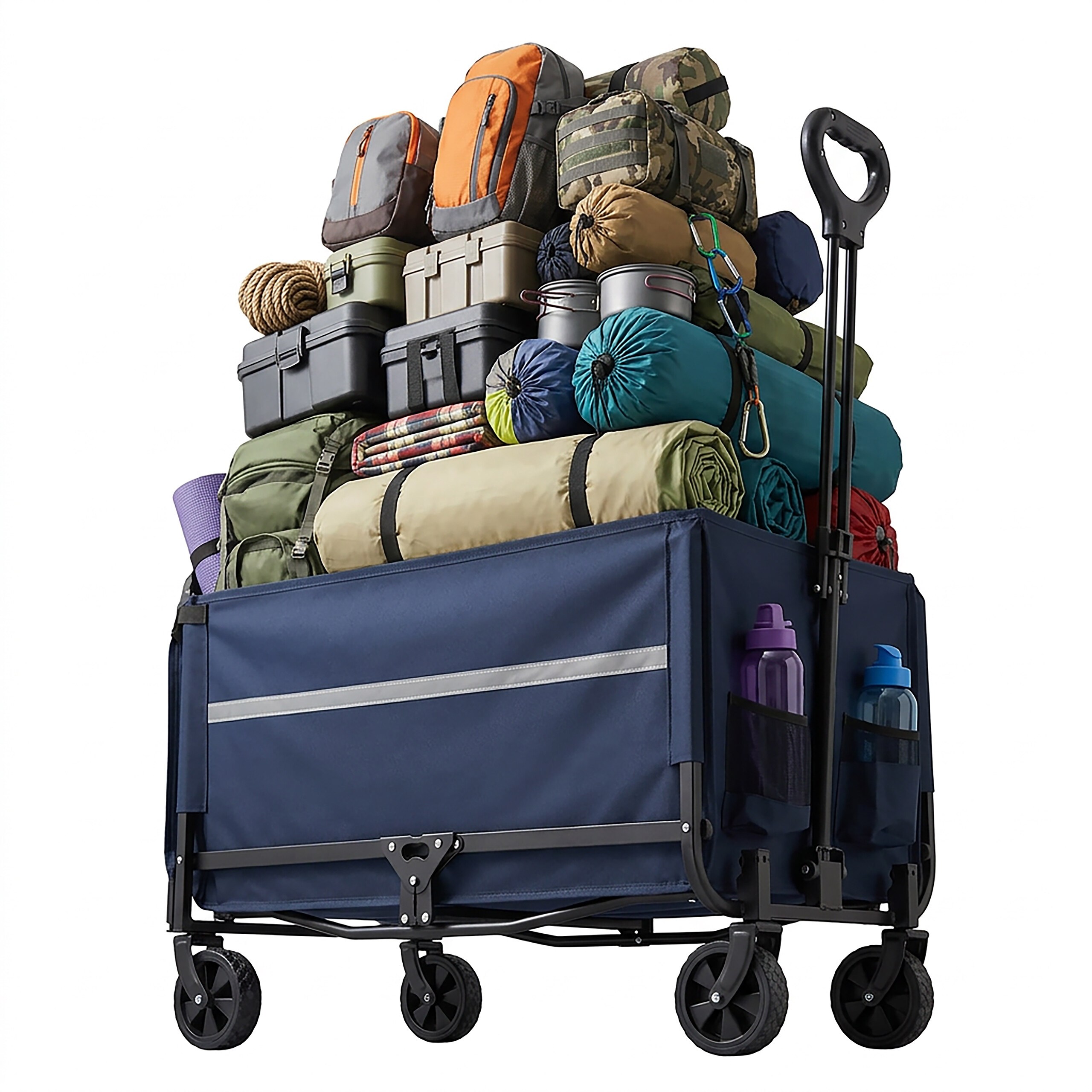 Blue Handcart - (w)50 X (h)97 X (d)76 Cm