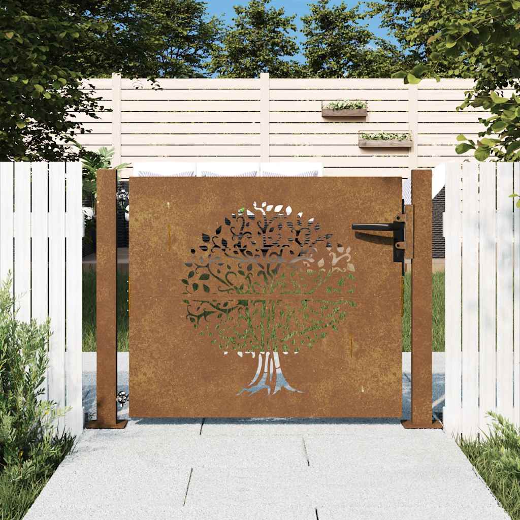 Image of Garden Gate Metal Gate Steel Gate Front Garden Gate Swing Gate Lockable Garden Gate Decorative Gate Outdoor Gate