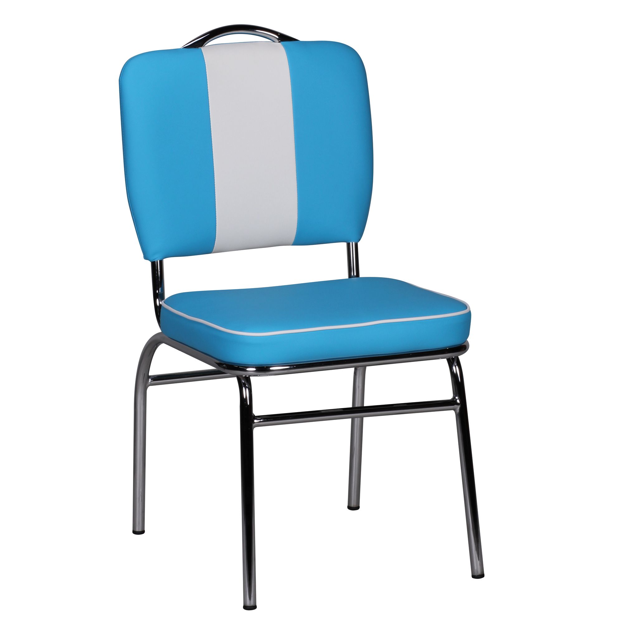 Image of Dining Room Chair American Diner 50s Retro Chair, Seat With Backrest, Seat Height 47 Cm