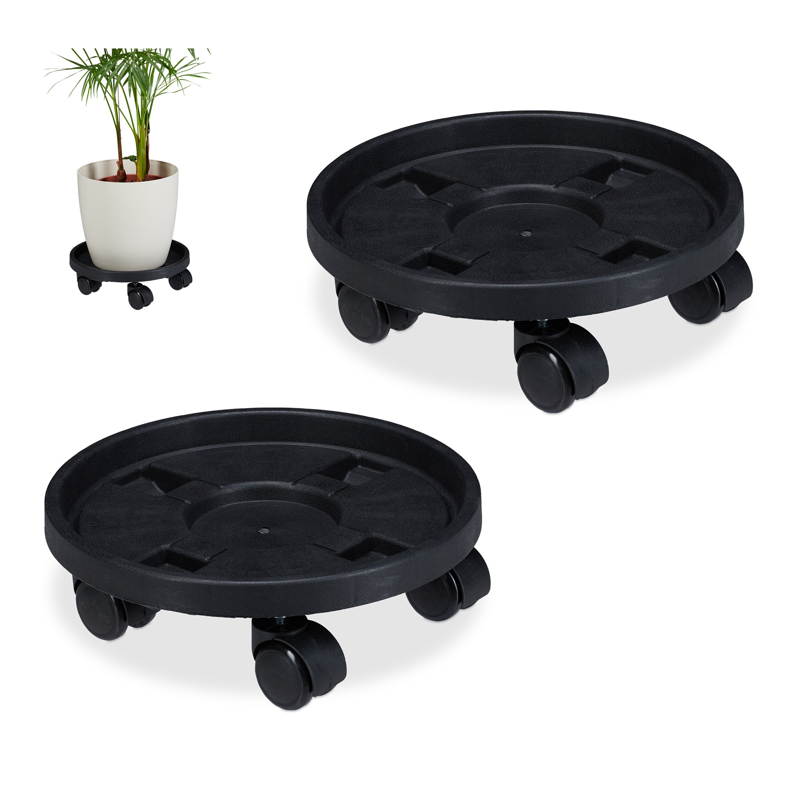 Plant Rollers, Plastic, Small, 2-piece Set