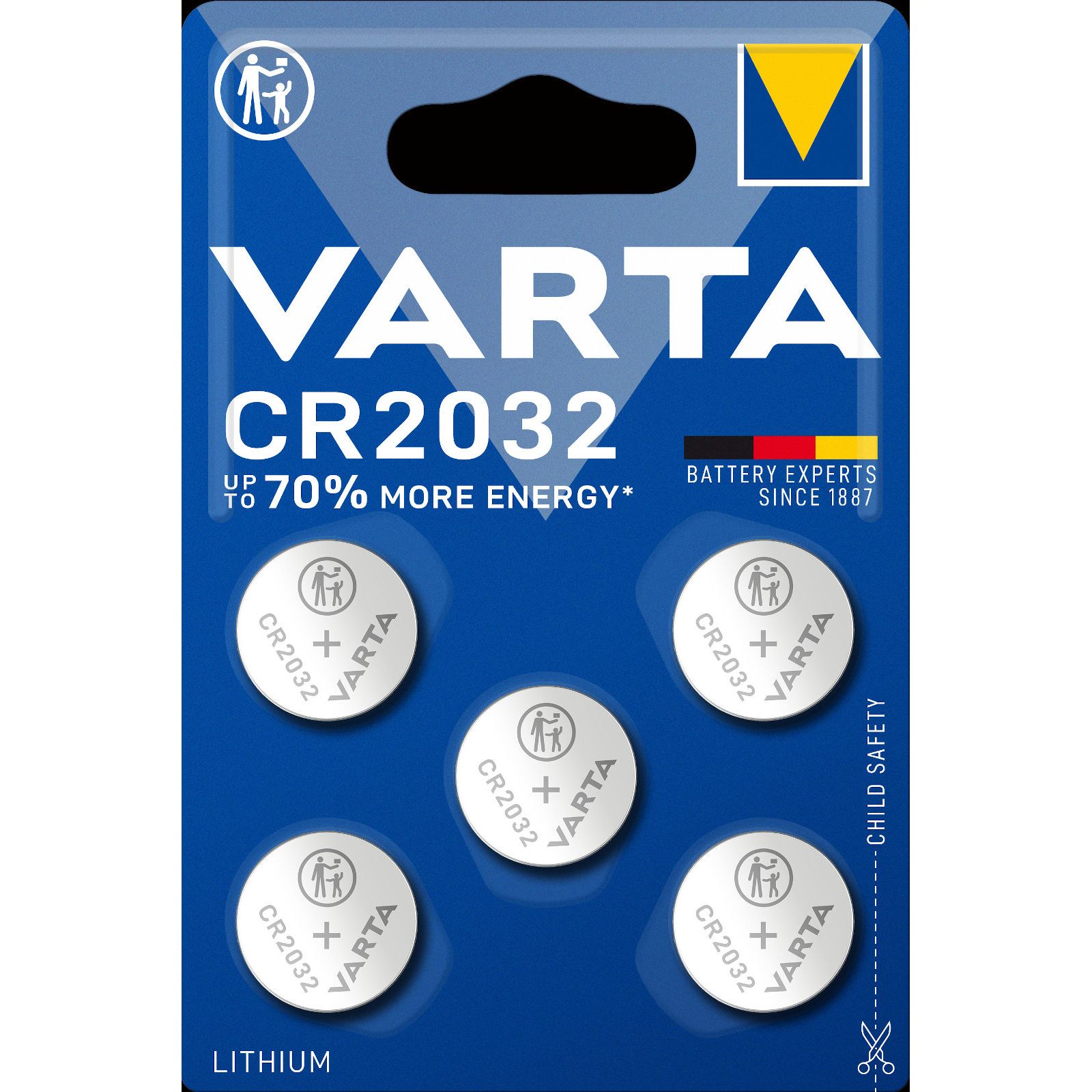Image of Varta 4x Cr2032 5-pack Blister 3v Lithium Button Cell Battery 6032