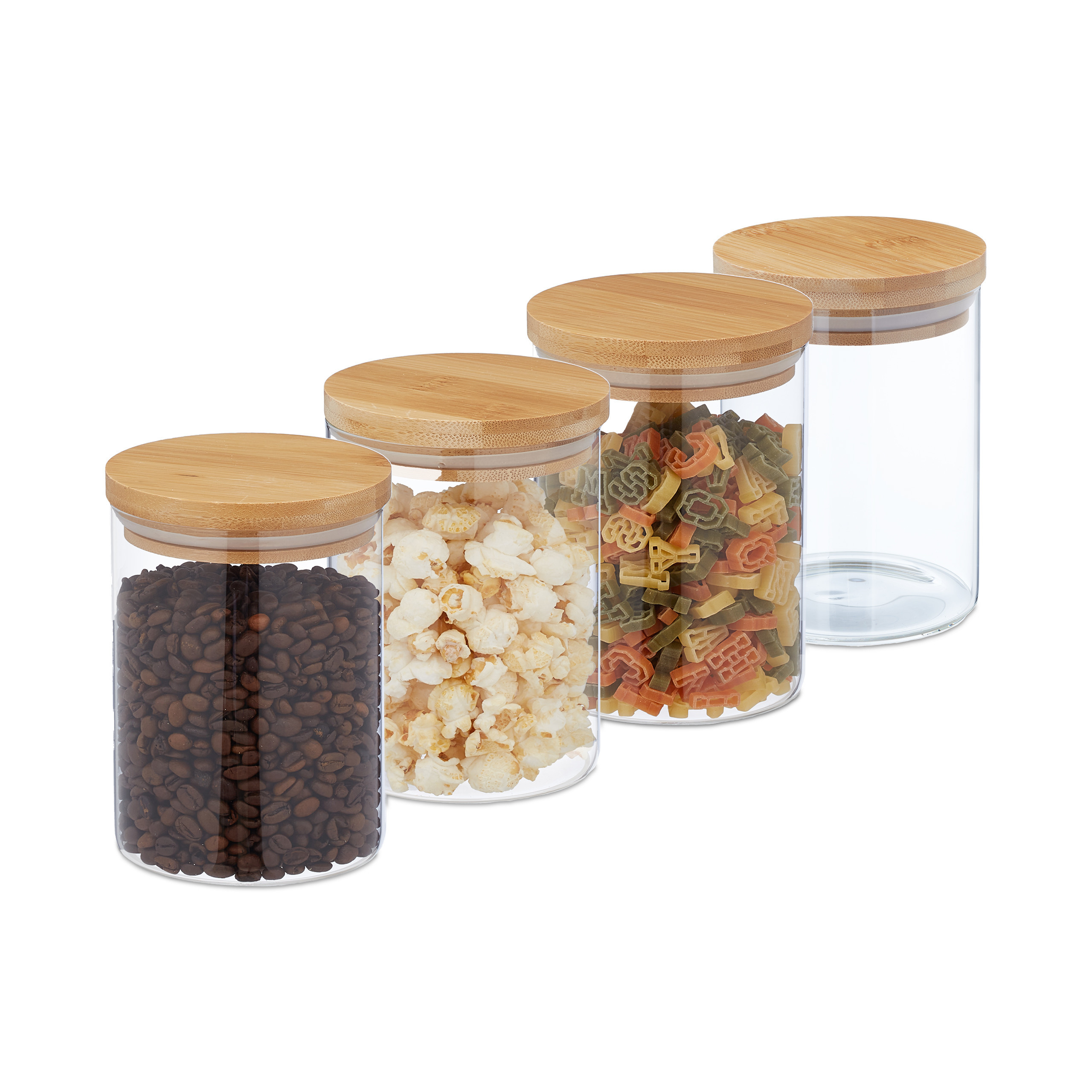 8 Transparent/natural Storage Jars - 750 Ml