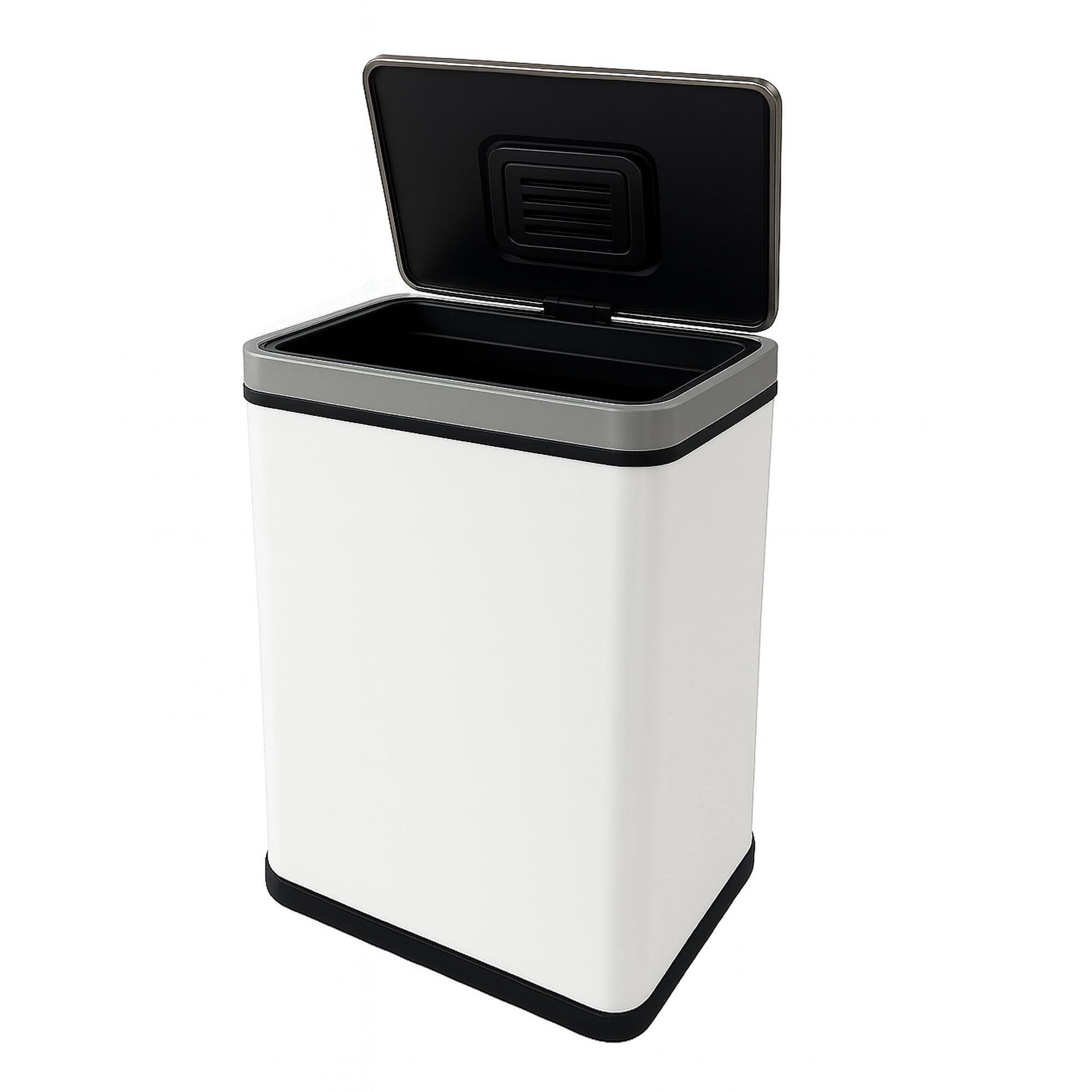 TEMU 50-70l Stainless Steel Trash Can With Automatic Sensor And Odor Filter Carbon Bins