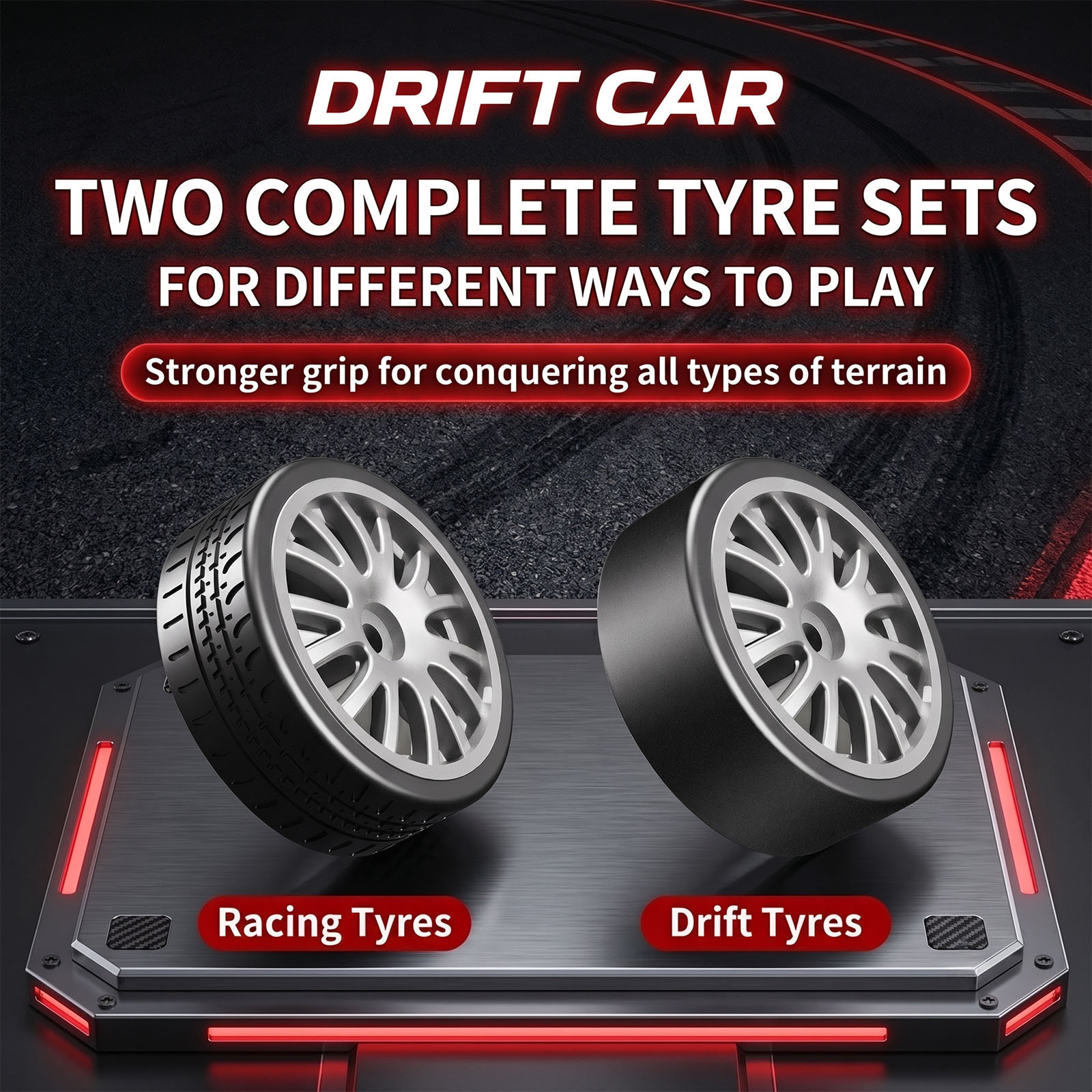 1:20 Scale RC Drift Car with Rechargeable Batteries & LED Lights