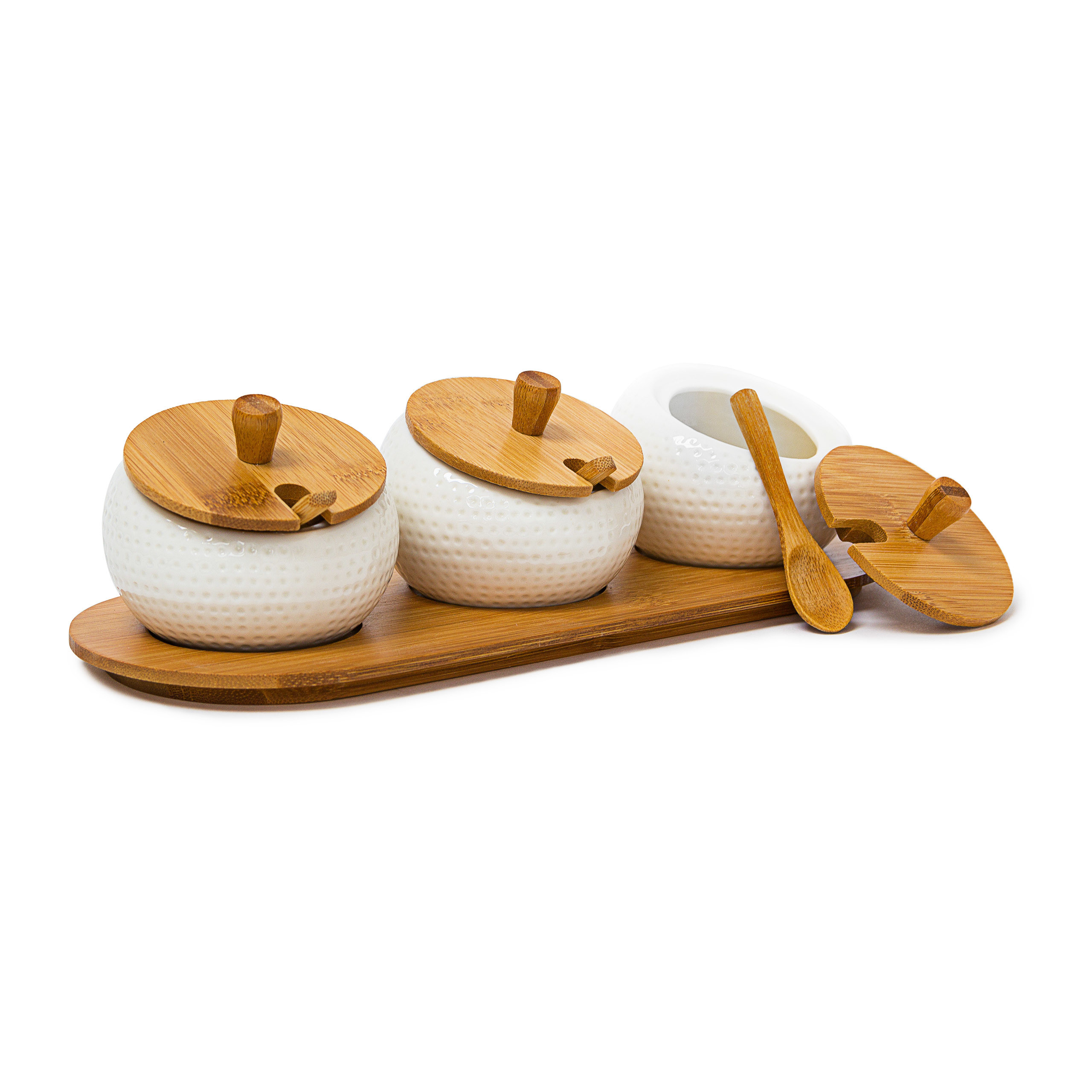 Spice Holder In Natural/white - (w)30.5 X (h)8.5 X (d)12 Cm