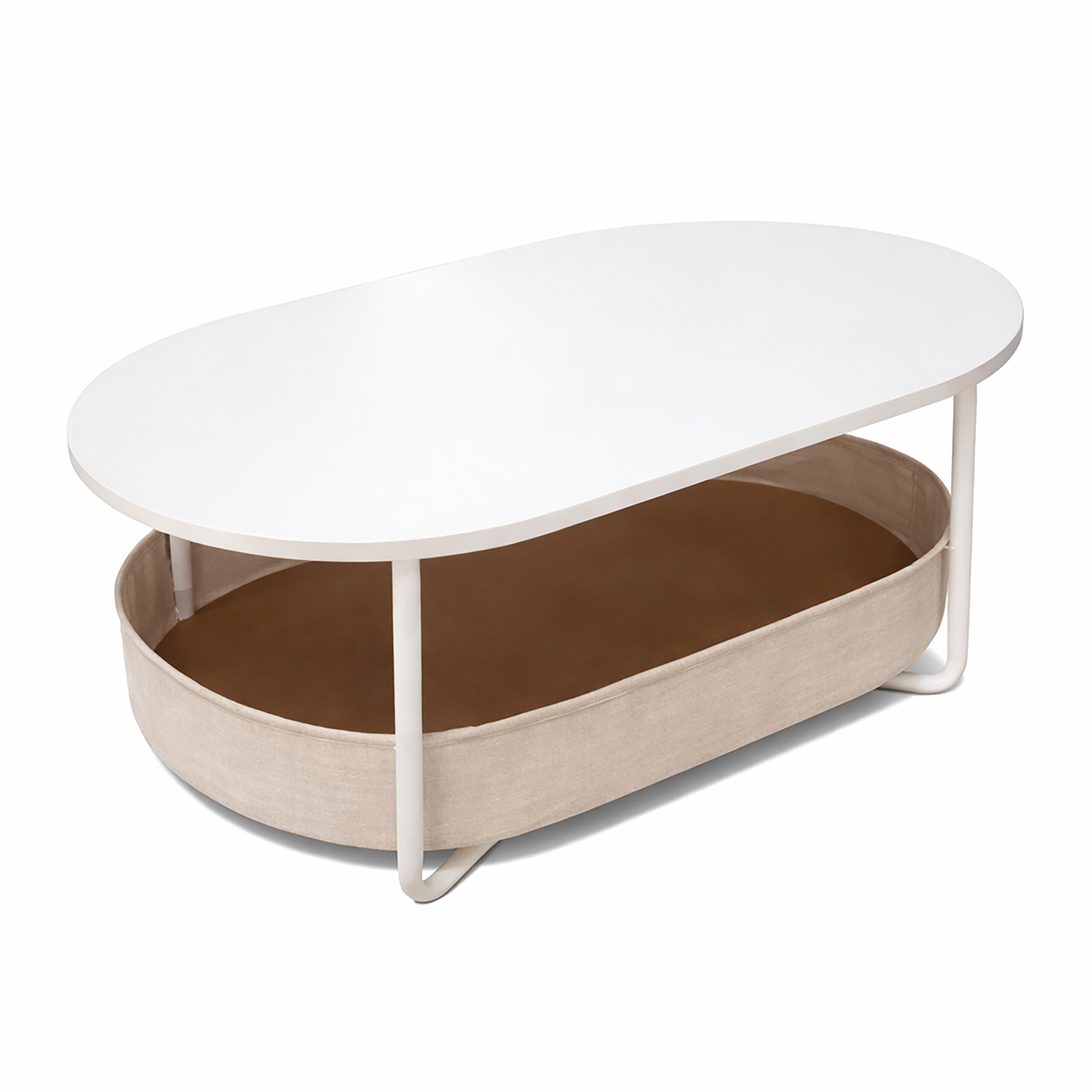 Coffee Table In White/beige - (w)100 X (h)55 X (d)