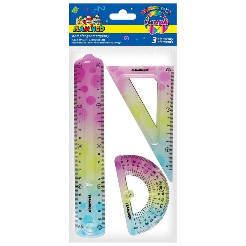 TEMU Ensemble de flexible "Rainbow Deco", 3 pièces, 20 cm, rose