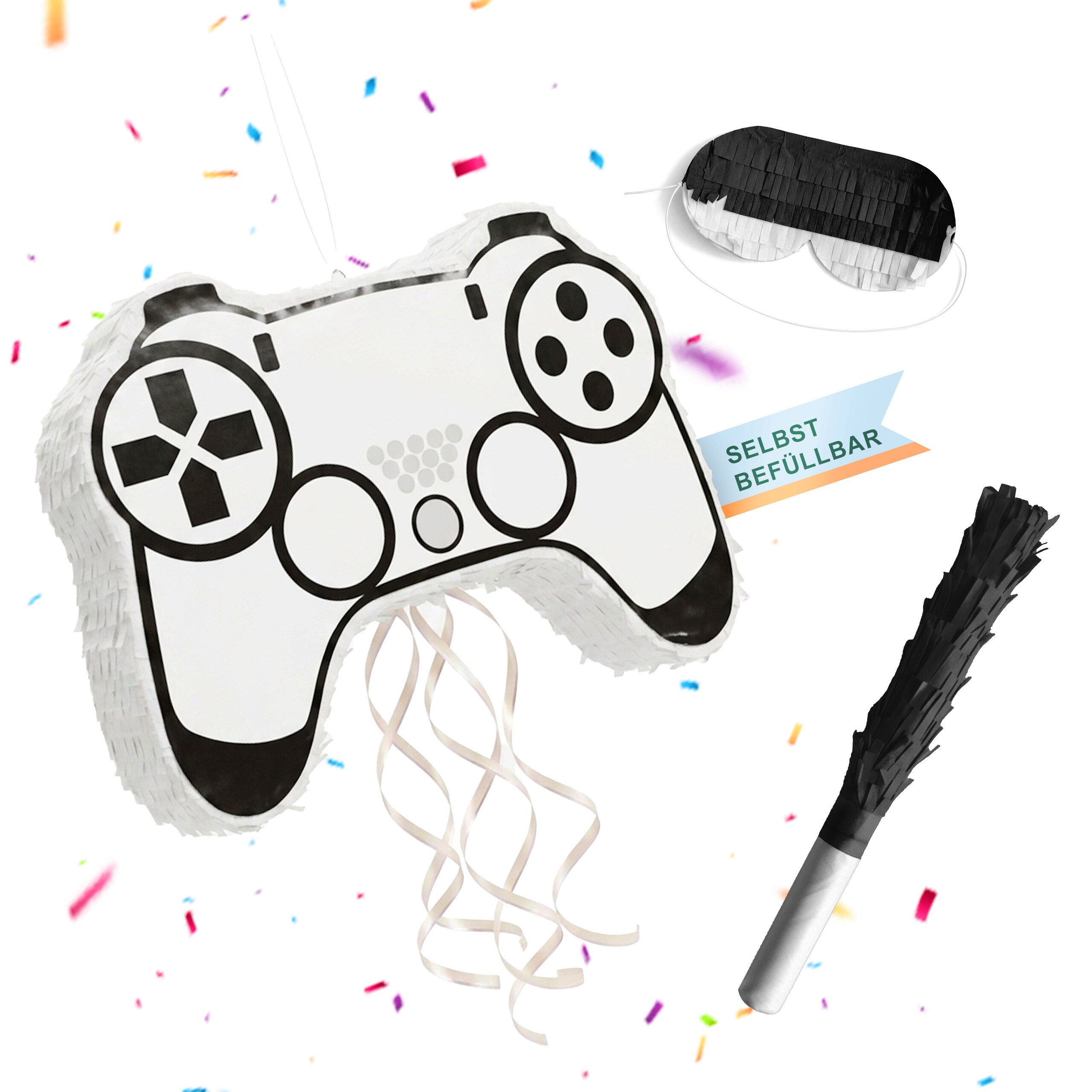 3-part Pinata Set "controller" In White