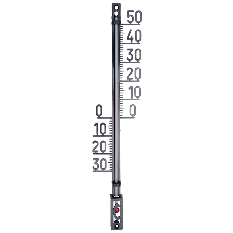 TEMU Black Outdoor Thermometer, 27 Cm