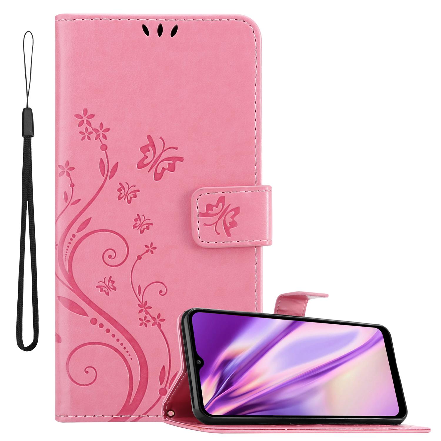 Case Compatible For Galaxy A02s Protective Cover With Magnetic Closure, Stand Function And Card Slots Flip Case Flower Cover Phone Case Foldable Case Book Bag