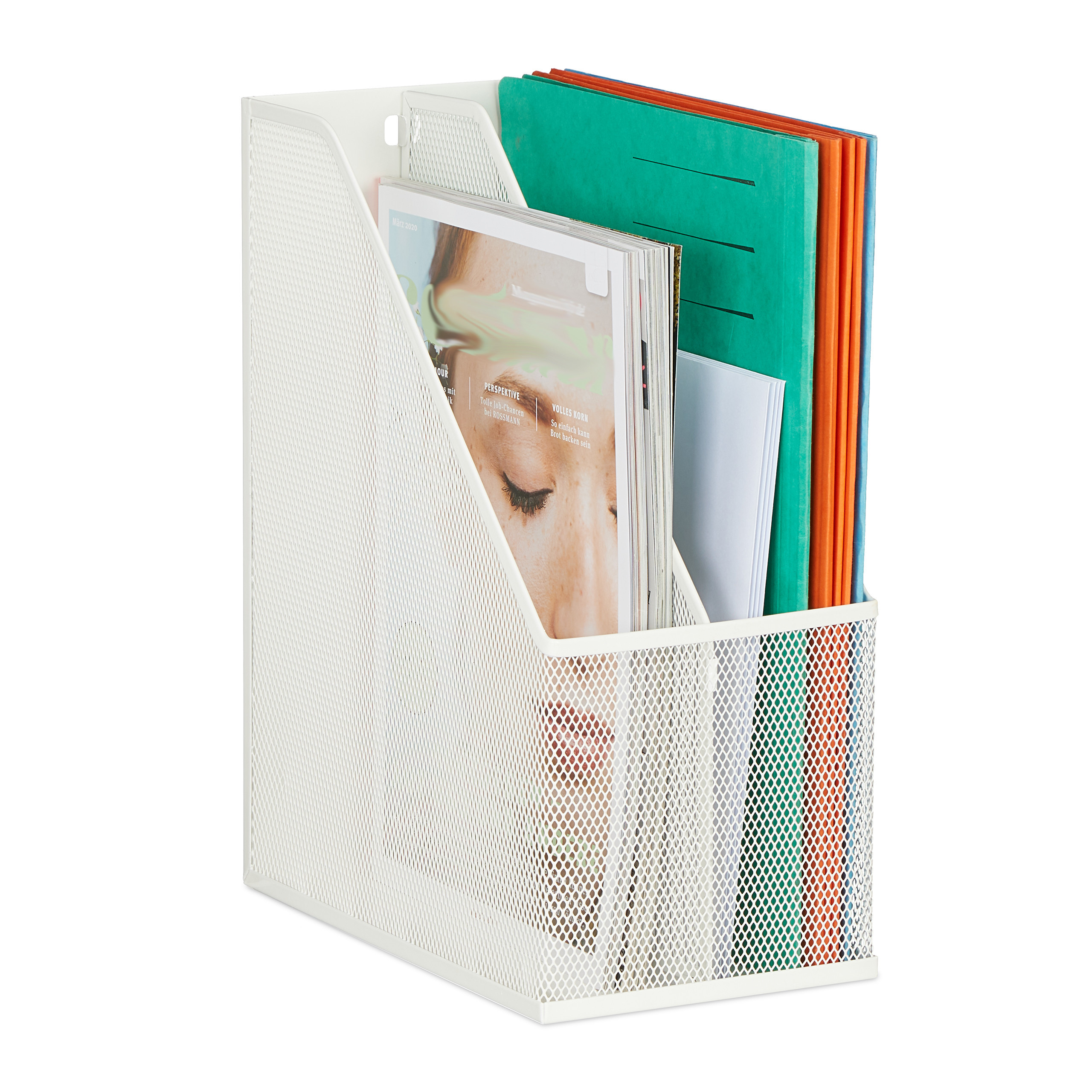 Upright Collector In White - (w) X (h) X (d)25 Cm