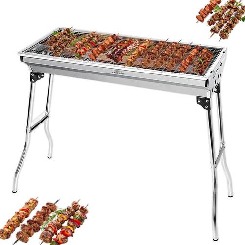 foldable stainless steel bbq grill h1